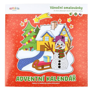 Omalovánka, Adventní kalendář, 21 x 21 cm
