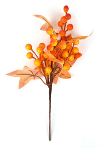 Větvička podzimní s plody, textil, 30 cm