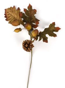 Větvička podzimní s žaludy, 28 cm