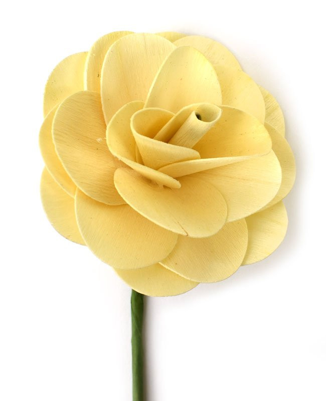 Dekorace, Růže, dřevo, 6 cm, 1 ks - 1