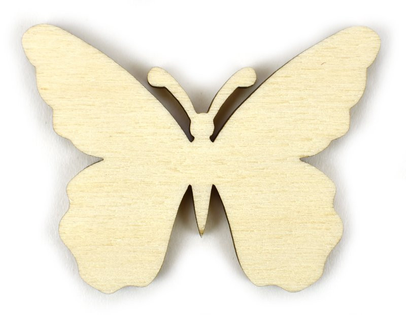 Dřevěný výřez, motýl, 5,5 x 4,2 cm