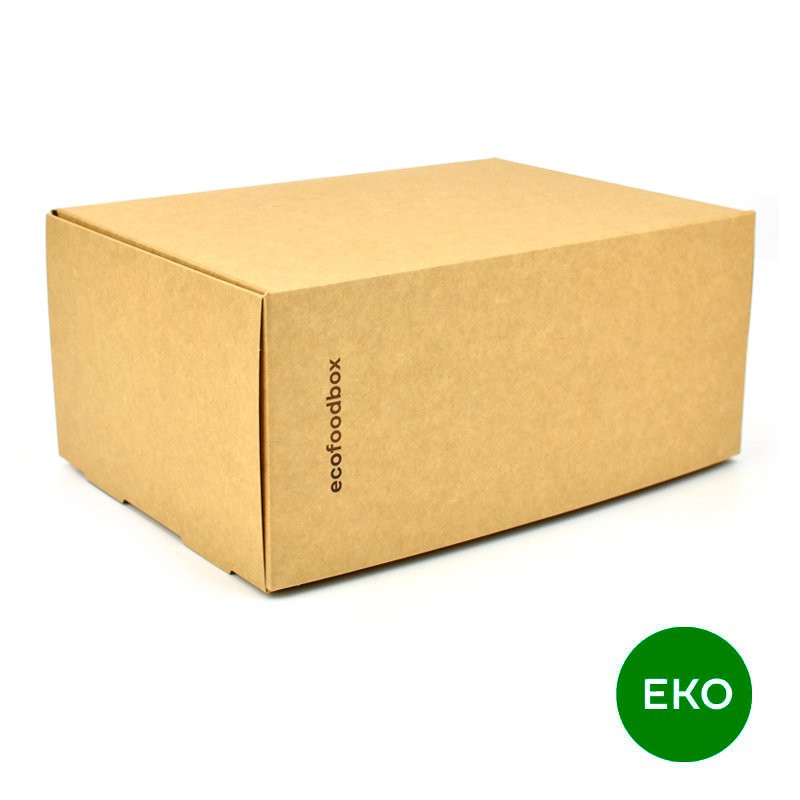 EKO box na zákusky, kraft, 215 x 145 x 95 mm