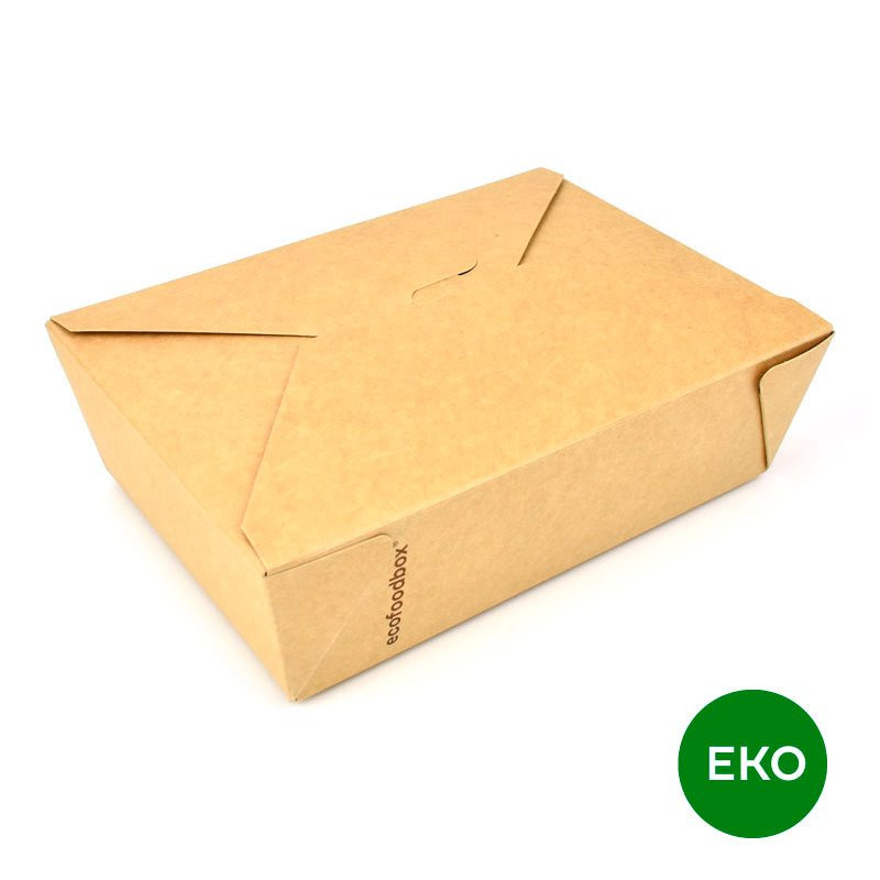 EKO menu box psaníčko, kraft, 200 x 140 x 65 mm