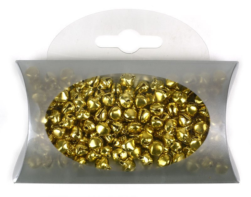 Rolničky mini zlaté, 7 mm, cca 140 ks