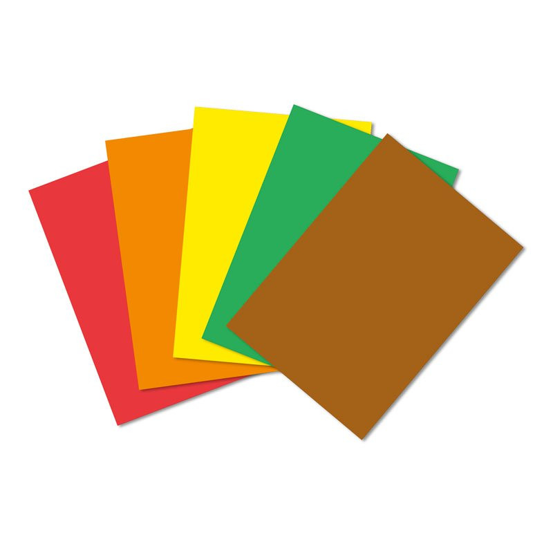 Sada barevných papírů, podzimní barvy, 100 ks