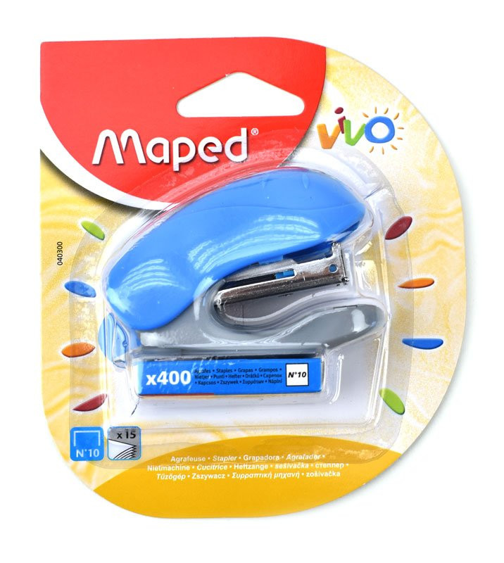 Sešívačka mini Maped Vivo no.10, modrá