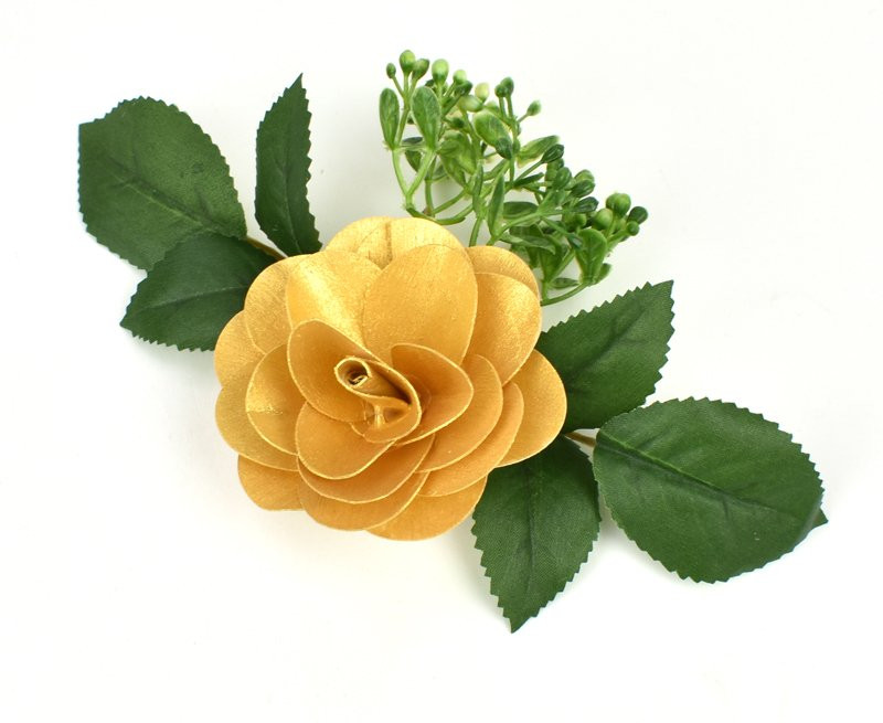 Dekorace, Růže, dřevo, 6 cm, 1 ks - 4