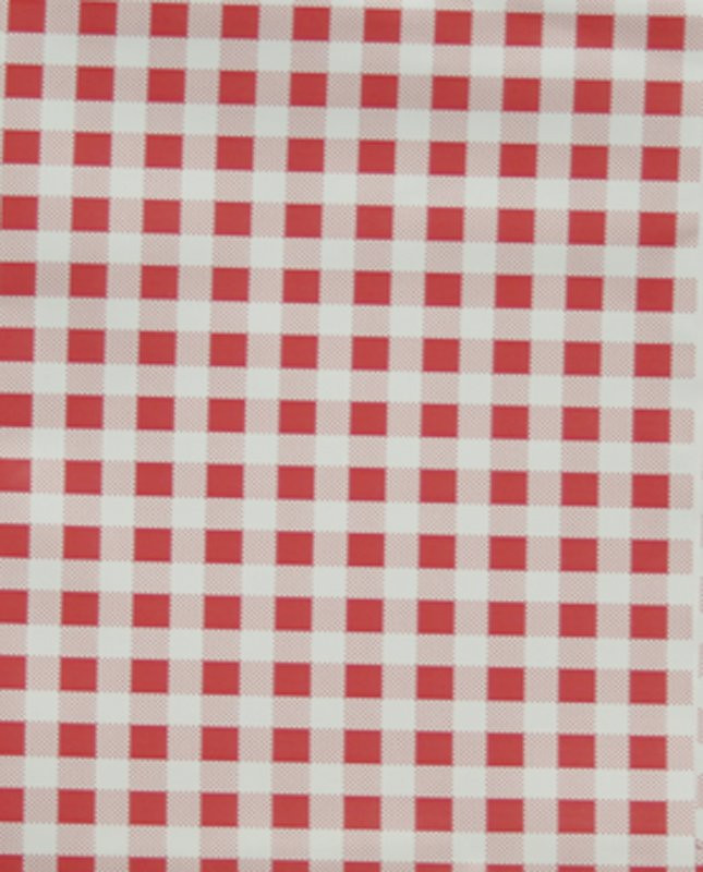 Ubrus PVC, 65 x 50 cm, červené káro