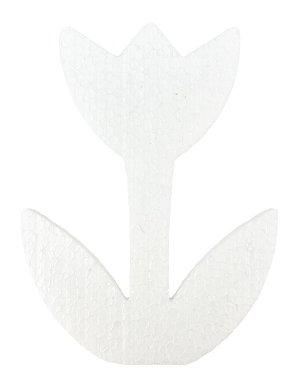 Polystyrenový výřez, tulipán, 13,5 x 18 cm