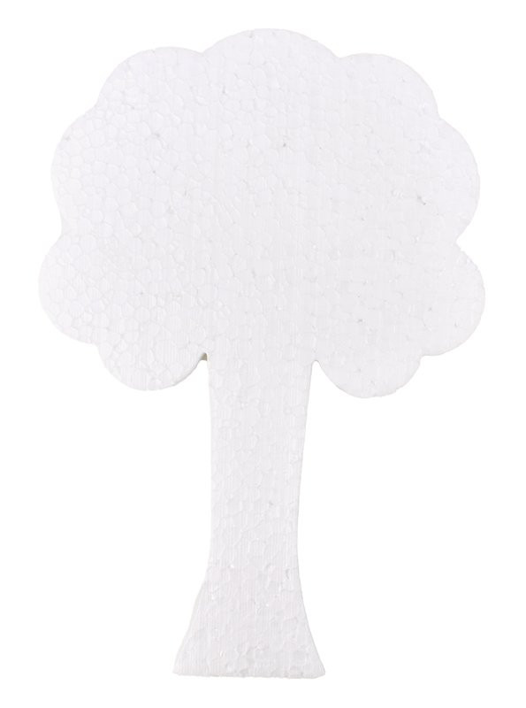 Polystyrenový výřez, strom, 15 x 22,5 cm