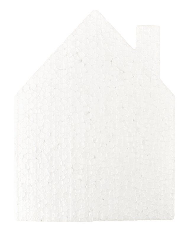 Polystyrenový výřez, dům, 14 x 18,5 cm