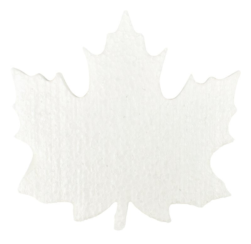 Polystyrenový výřez, list, 14 x 15 cm