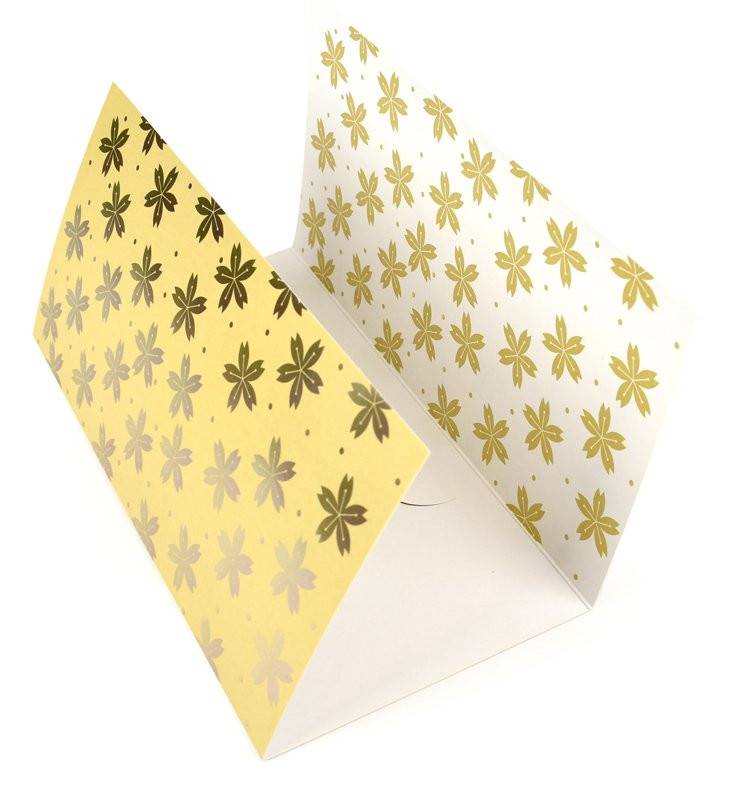 Obálka na peníze, 10 x 19,5 cm, zlaté květy - 1