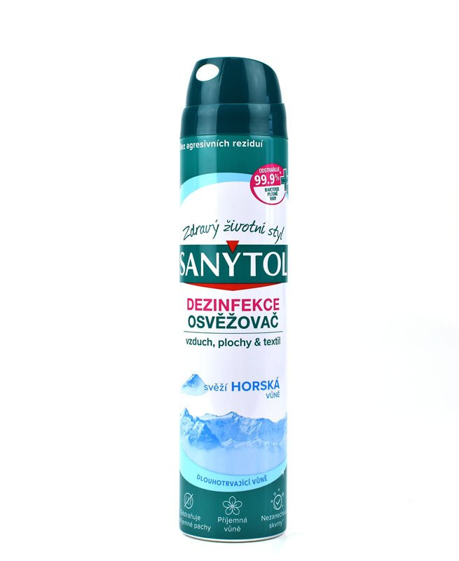 Sanytol dezinfekční osvěžovač, vzduch, plochy a textil, 300 ml