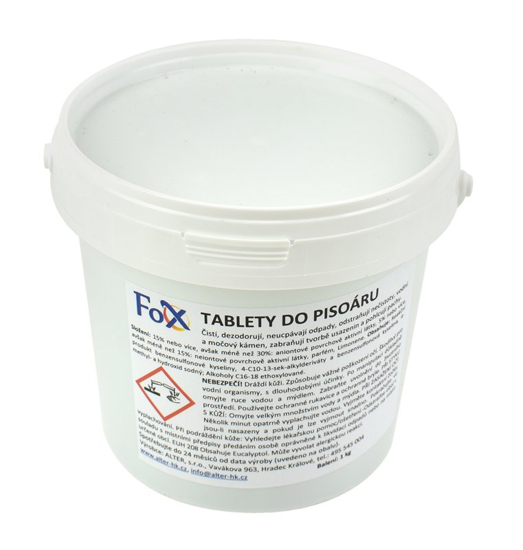 Tablety do pisoáru Fox, 1 kg