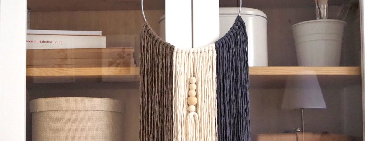 Macramé dekorace s korálky