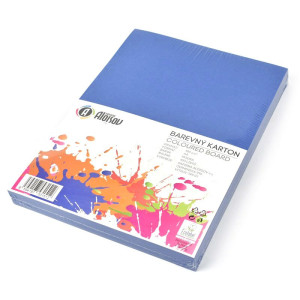 Barevný karton A4, 180 g, 100 ks, modrý