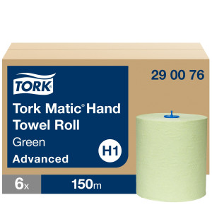 Tork H1 Matic® ručníky v roli 2vrtsvý recykl zelený 150 m 6 rolí