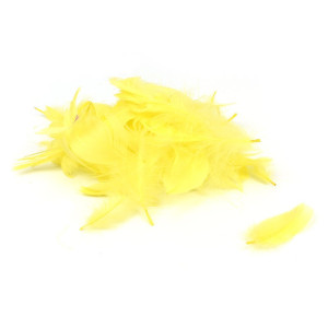 Peří Rayher, 5 g, žluté, 5-10 cm
