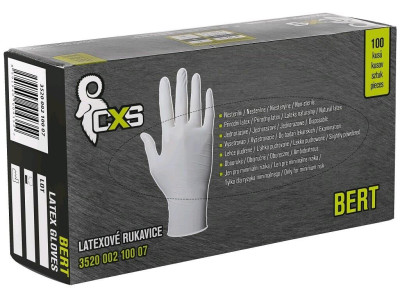 RUKAVICE BERT LATEX 9 jednorázové 100 ks