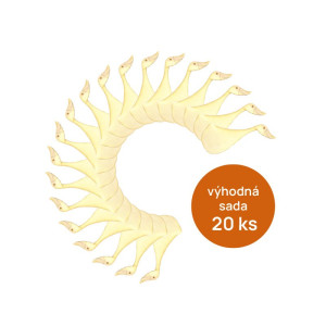 Dřevěný výřez husa, 9,2 x 21,5 cm, sada 20 ks