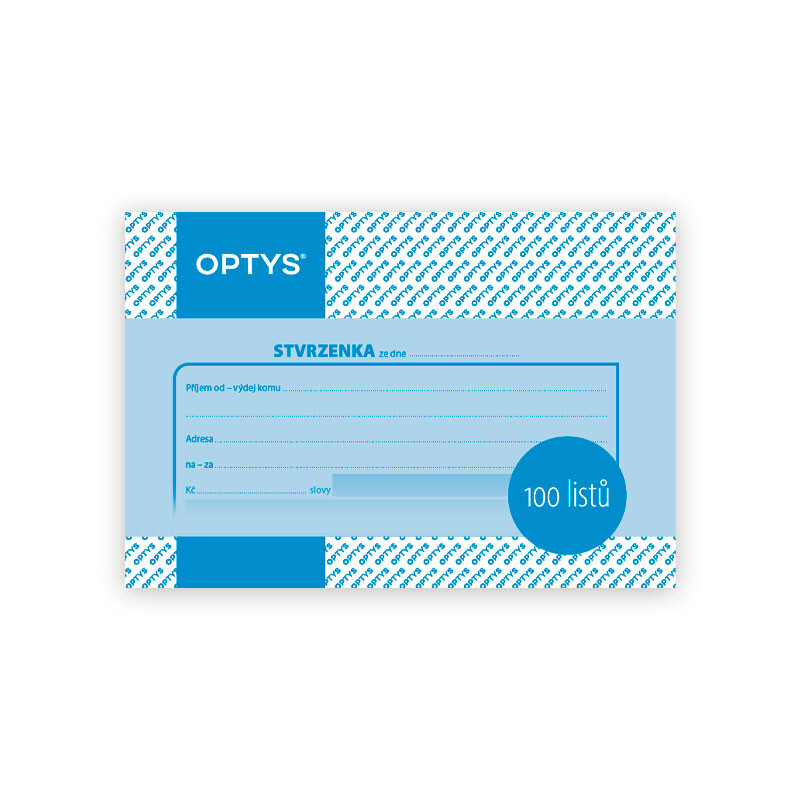 Optys Stvrzenka A6, 100 listů