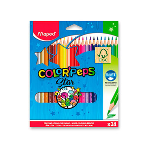 Pastelky trojhranné Maped, 24 ks