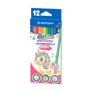 Pastelky trojhranné pastelové Centropen 9524, 12 ks